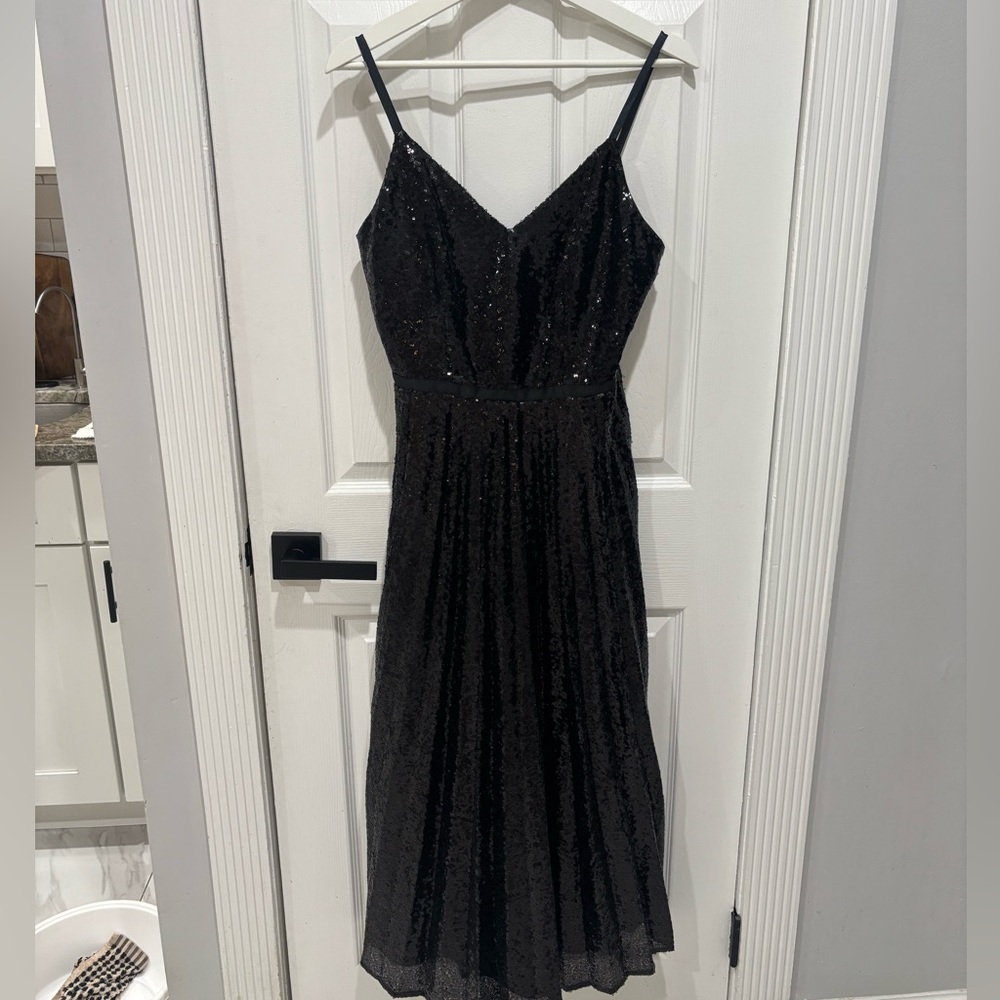 TED BAKER London, Size 2, Elegant Black Sequin Dress - Picture 3 of 9